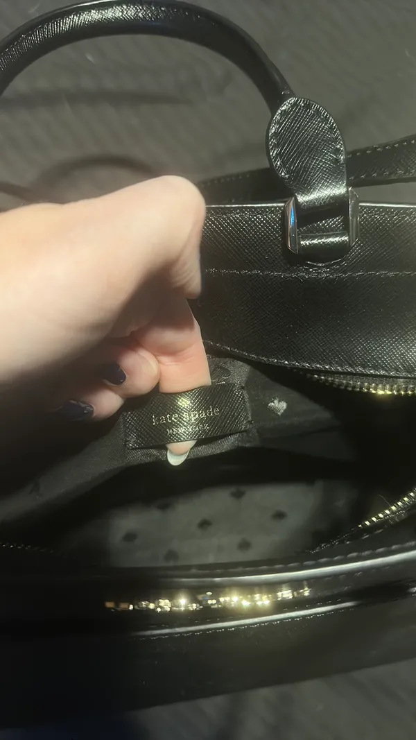Kate Spade New York Staci Medium Satchel featuring a black saffiano leather exterior - Image 7