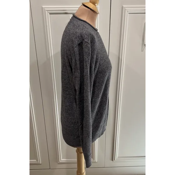 Abercrombie & Fitch Women's Gray Marled Pullover Sweater Size Small Moose Cotton - Image 3