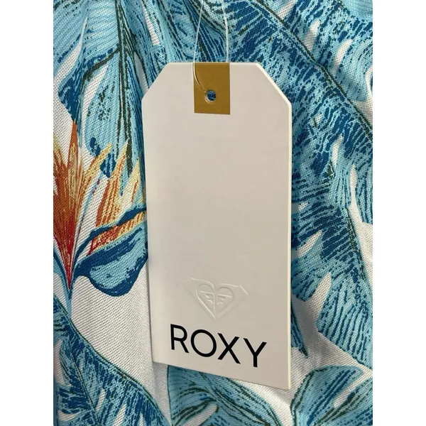 Roxy Halter Sleeveless Tropical Beach Palm Leaf Floral Mini Dress XS NWT - Image 7