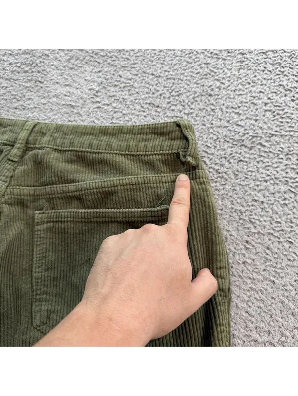 Pacsun Olive Green Corduroy Mom Jeans Womens 29 High Rise Tapered Y2K Indie - Image 8