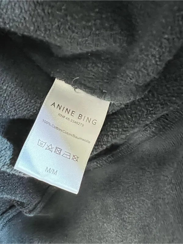 Anine Bing Women's Los Angeles French Terry Pullover Sweatshirt Grey Logo - Image 5