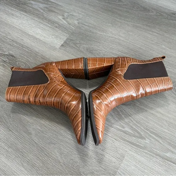 Circus by Sam Edelman Pascha Brown‎ Side Gores Cushioned Flare Booties Size 9.5 - Image 3