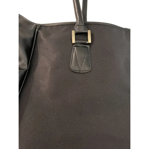 Crabtree & Evelyn large black tote bag purse snap closure 12" x 14" x 5" NWT - Image 2