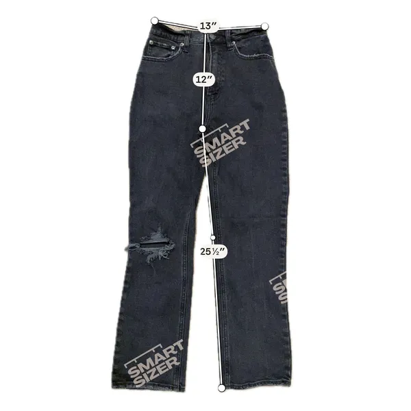 Abercrombie Womens Ankle Straight Ultra High Rise Jeans Size 0 (25) Black Denim - Image 7