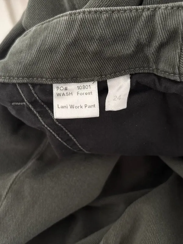 Reformation Lani Work Pant in Forest Green - Image 4