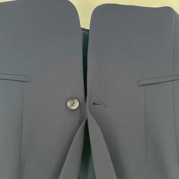 ANTONIO MELANI Jacket Womens Size 10 Navy Blue Single Breasted One Button Blazer - Image 9