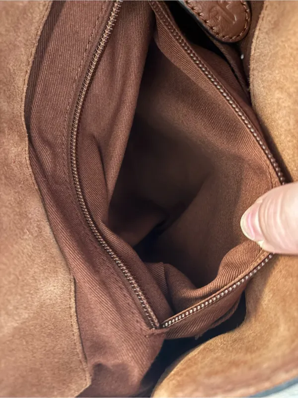 FRYE Leather Side Pocket Hobo Bag in Cognac - Image 14