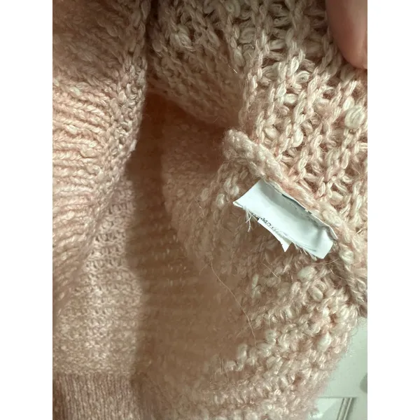 Madewell Baez Pullover Sweater pink white knot size‎ Xs #AC793 $98 - Image 4