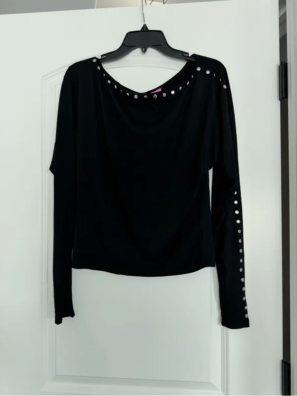 Edikted Paola Studded Long Sleeve Top - Image 2