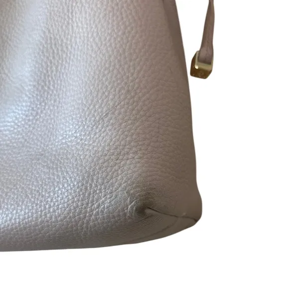 Tory Burch Marion Slouchy‎ Tote Light Oak Pebbled Leather Chain - Image 8