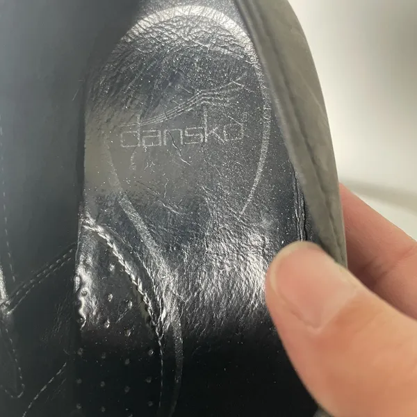 Dansko Tamara Slip-On Clogs Shoes Buckle Black Gray Suede Leather Women's 37 - Image 9
