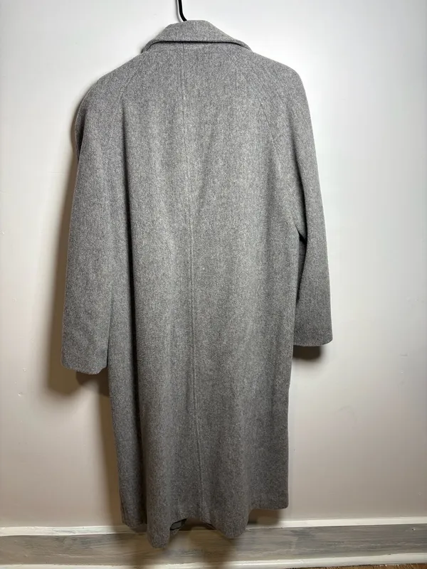 Alorna Vintage‎ Gray Wool Blend Long Overcoat Size M - Image 7