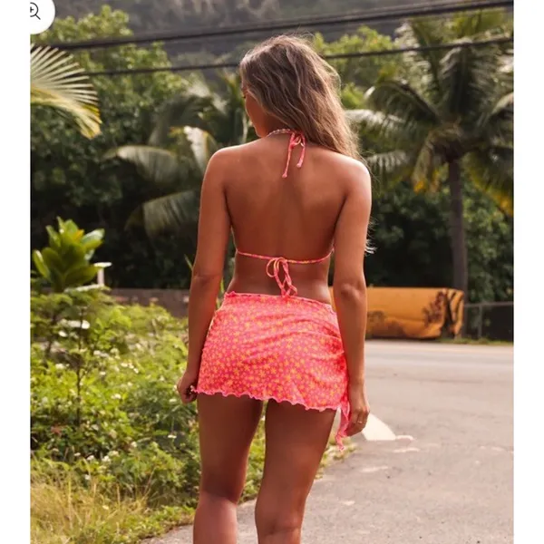 Kulani Kinis Mini Mesh Sarong - Berry Blush Cover-up Sarong Sz S NWT - Image 3