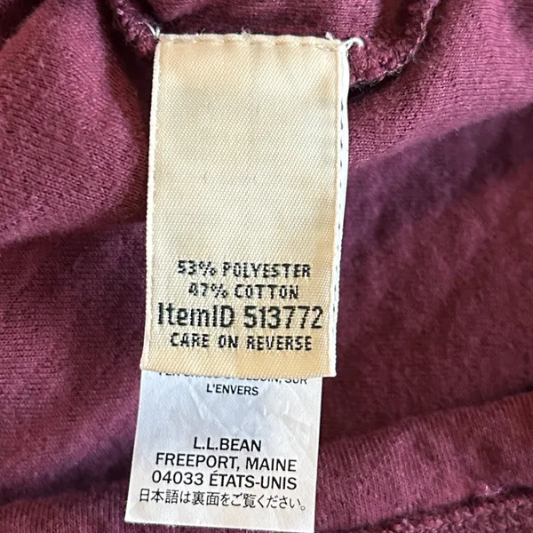 L.L. Bean Quilted Turtleneck Pullover Women's Sweatshirt, Mockneck Tunic Medium‎ - Image 6