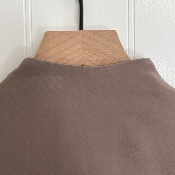AMANDA UPRICHARD Colorblock Shirt Dress Long Sleeve in Tan/Navy Size S *Flawed - Image 13