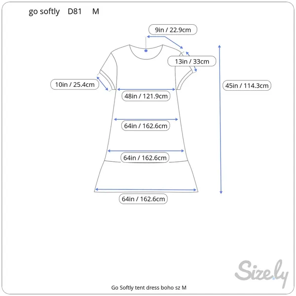 Go Softly tent dress boho green Size M - Image 2