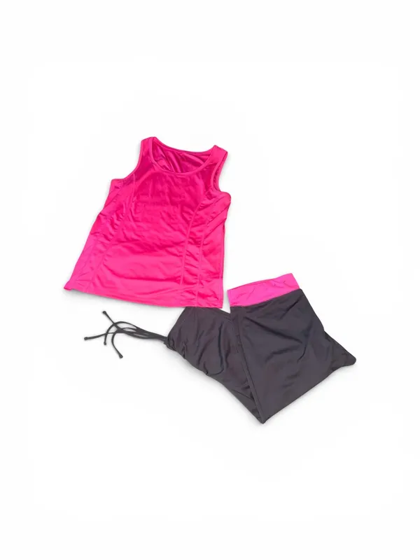Tek Gear Yoga Active Set Pink & Gray Size Large - Image 2