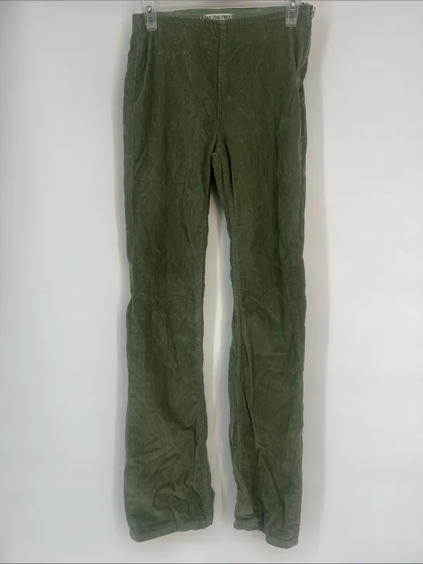 We the free  Green Corduroy flat front Pants - Image 3