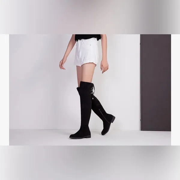 NEW Vepose 998 Vegan Suede Over The Knee High l Flat Heel Thigh High Boots 10 - Image 8