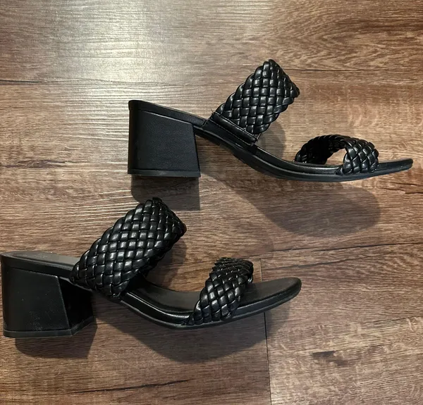 A New Day Black Braided Heels - Image 3