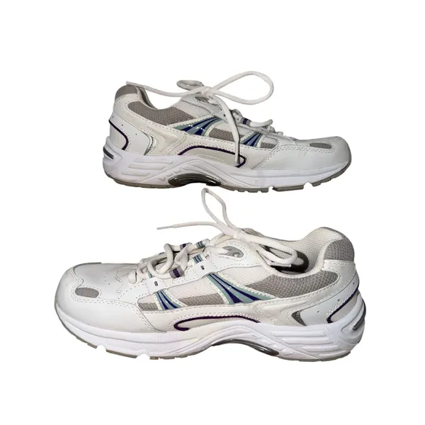 Vionic Walker Classic Womens White Purple Leather Walking Shoes Size 8 - Image 2