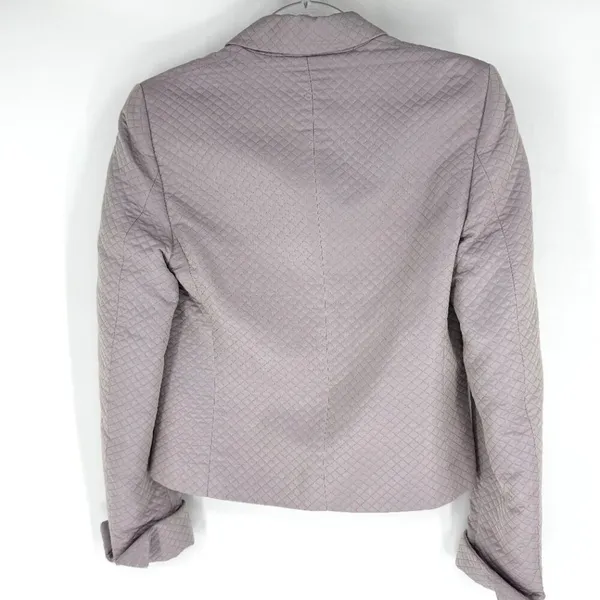 Bernard Zins Paris Mauve Lavender Vintage‎ Quilted Jacket Size 4 - Image 6