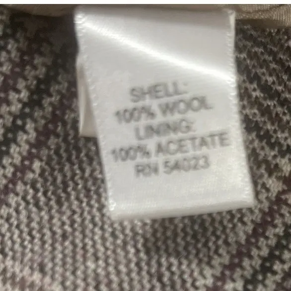 Banana Republic Women's 100% Wool Plaid Mini Skirt Brown‎ Check Button Front 4 - Image 7