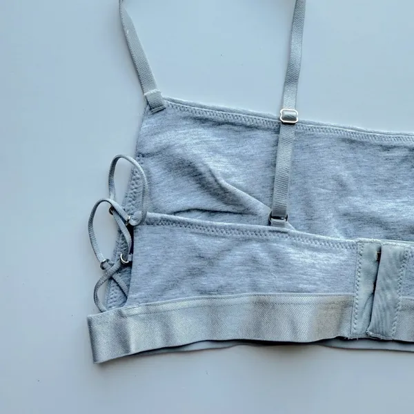 NWT Aerie Real Good Strappy Side Lace Up Bralette Bra Gray Size Medium M NEW - Image 10