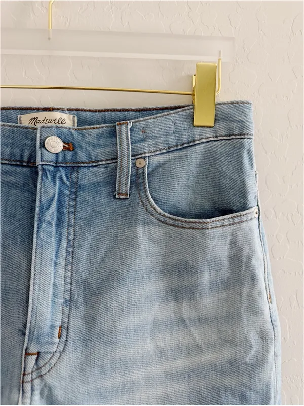 Madewell Wide-Leg Cropped Slim-Fit Jeans AN325 Size 30 - Image 6