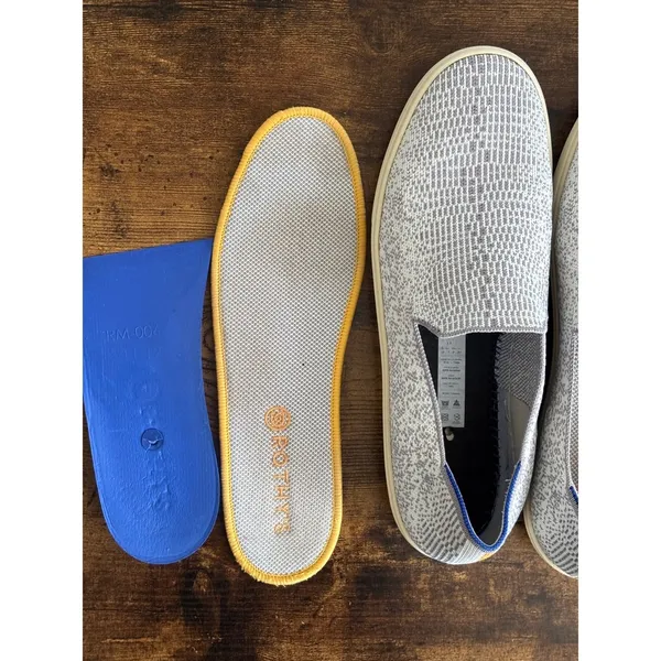 Rothy's The Sneaker 11.5 Grey White Salt and Pepper Slip On Knit Shoes - Image 7