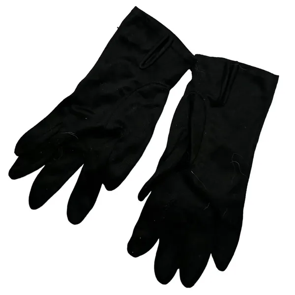 Vintage‎ Black Lightweight Leather Gloves - Image 5