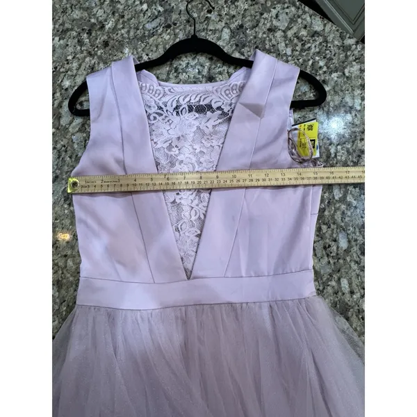 CHI CHI ZEINA POWDER MIDI DRESS Mink Size US 6 Cocktail Tulle Lace‎ Party Dress - Image 10