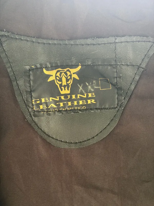 Classic Black Genuine Leather Vest XXL Made in Mexico motorcycle biker outlaw - Image 5