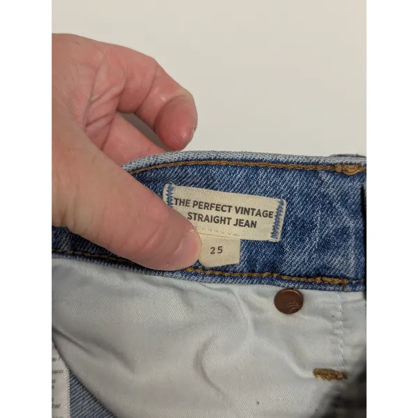 Madewell The Perfect Vintage Straight Jeans Reinhart Wash Light Blue Distressed - Image 5
