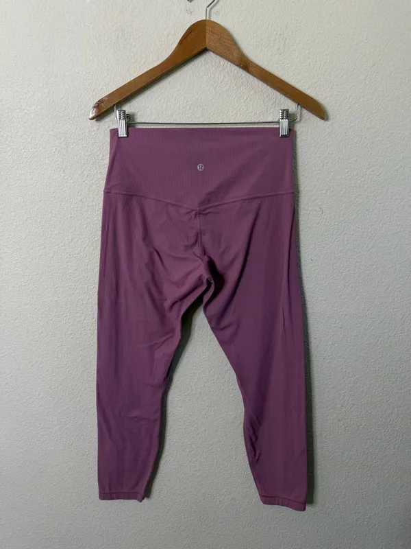 Lululemon Align Ribbed High-Rise Pant 25"‎ Velvet Dust Womens Size 10 - Image 3
