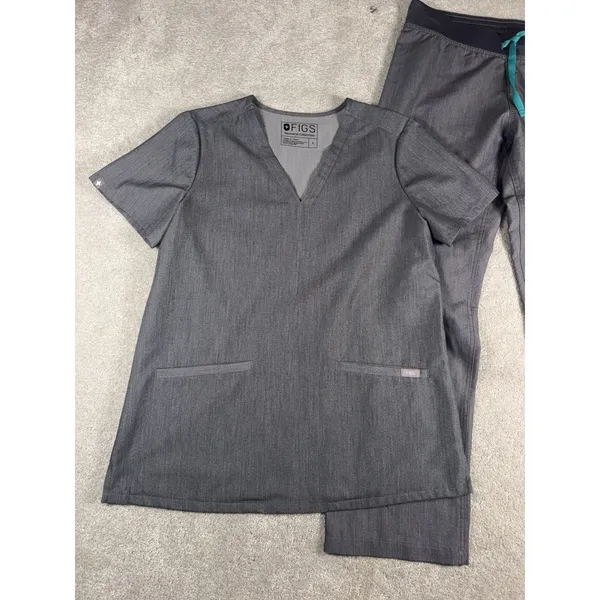 figs livingston scrub pants set graphite gray small pet casma top small - Image 2