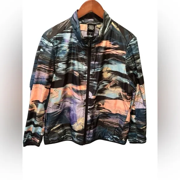 Torrid Happy Camper Polyester Woven Lightweight Active Jacket Sz 0/L/12 FALL - Image 4