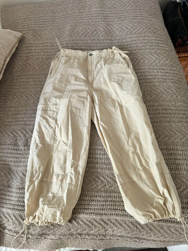 Beige Lightweight Cargo Pants  - Image 3