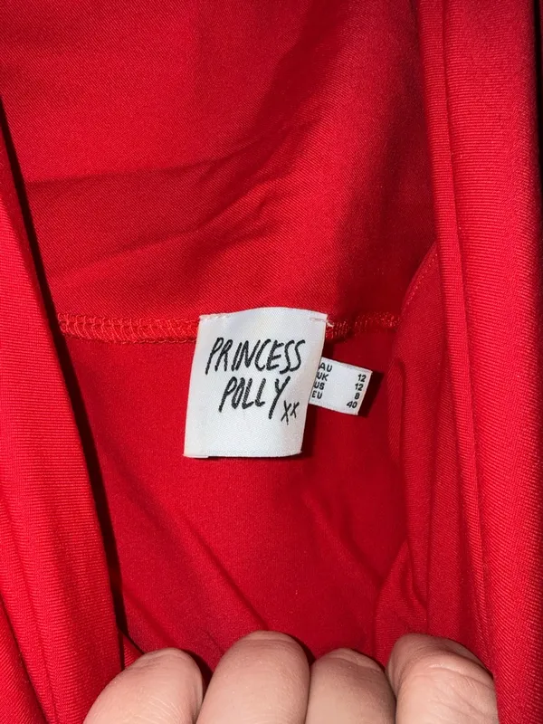 💜Princess Polly Red Cowl Neck Mini Dress - Image 3