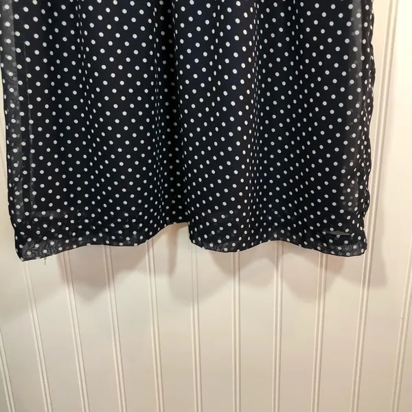 Mimi Chica Navy & White Polka Dot Flutter Sleeve Blouson Dress Size XS - Image 7