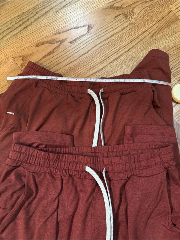 Vuori Maroon Jogger Pants with White Drawstring only LARGE left - Image 5
