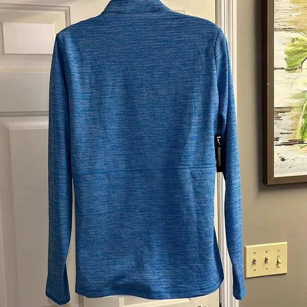 Nike Golf Women’s Dri-Fit Long Sleeve Pullover Heather Light Blue Shirt- Large - Image 6
