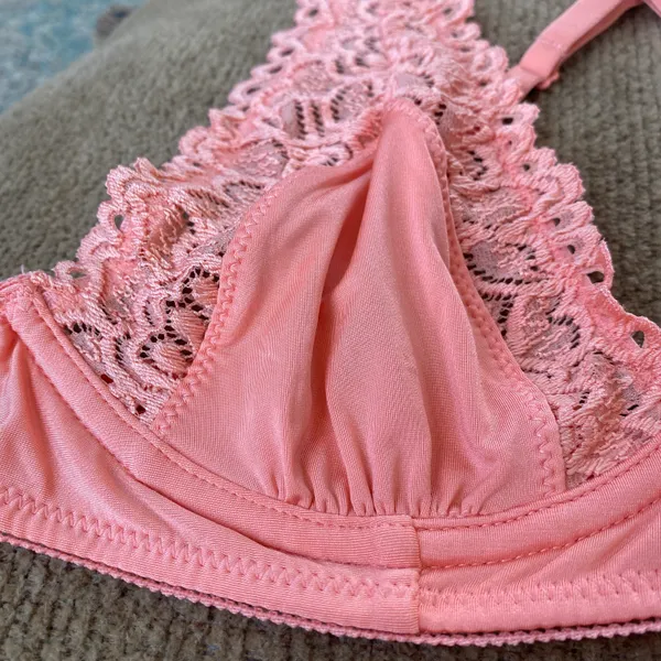Aerie coral cross back underwire bralette - Image 2