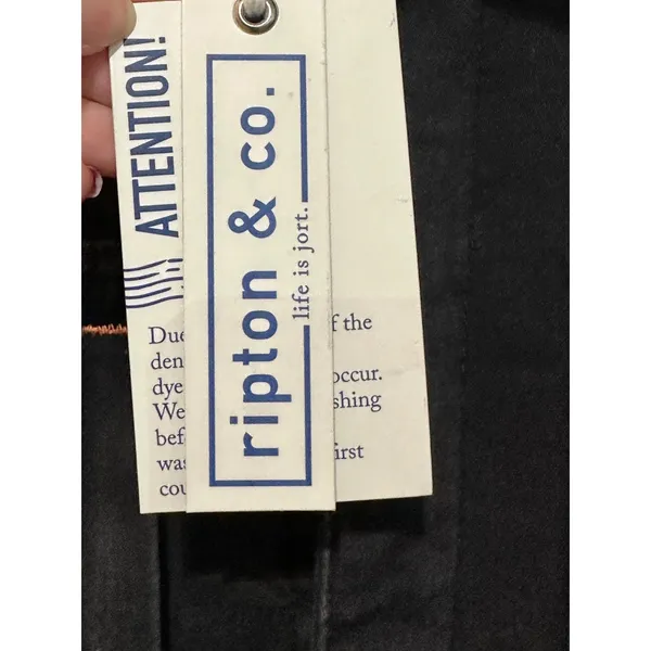 Ripton & Co Unisex Coverall Black Denim Jumpsuit Small NWT Utility Workwear - Image 6