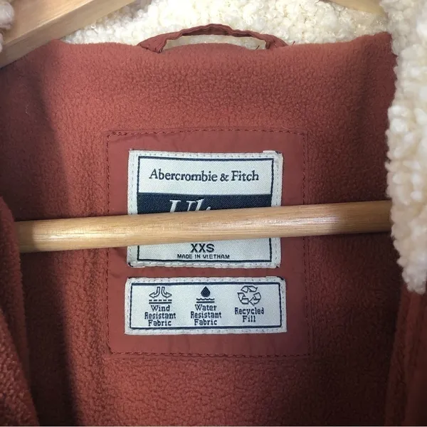 Abercrombie & Fitch Ultra‎ Long Terracotta Puffer Jacket XXS - Image 4