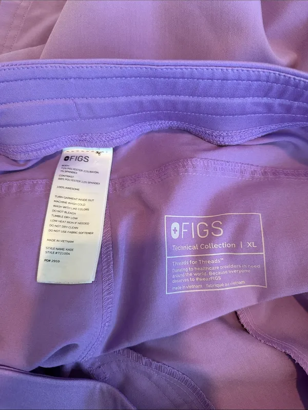 Figs Kade Scrub Pants Purple Size XL - Image 2