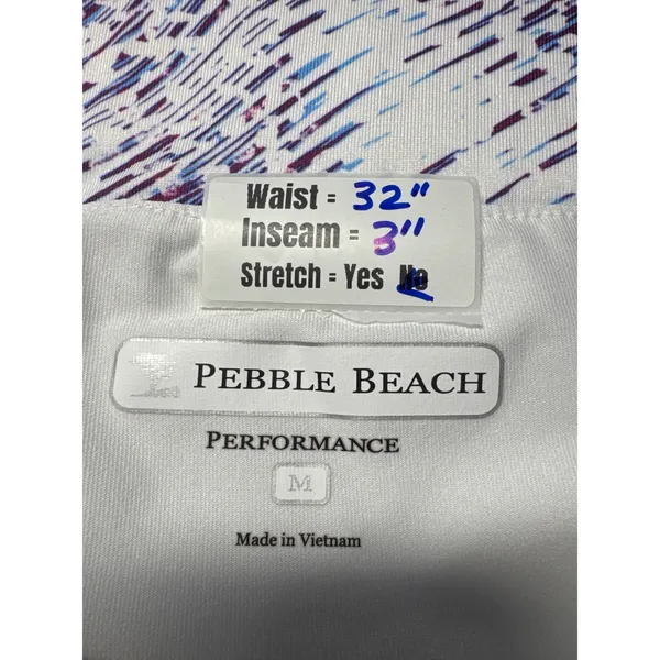 Pebble Beach Performance Skort Women's Size Medium White Blue Print Golf‎ Tennis - Image 3