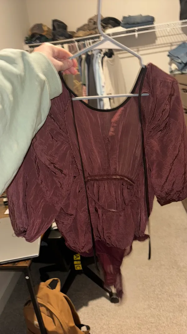 Free people maroon backless top  - Image 2