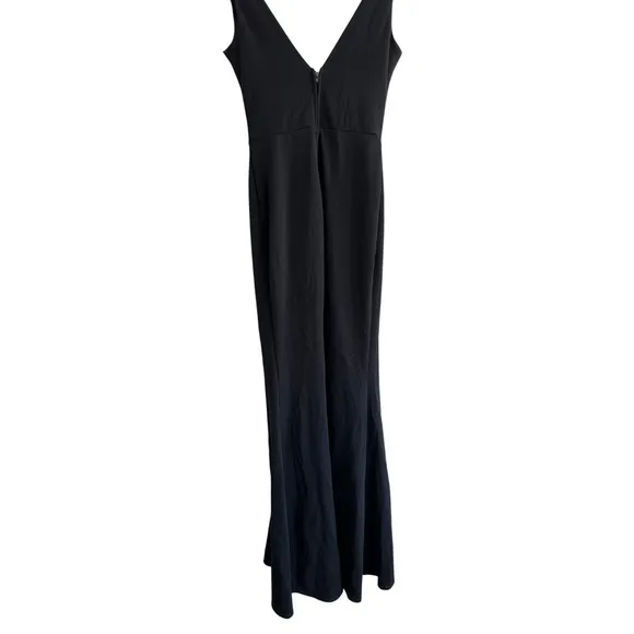 City Studio Black Formal Dress V-Neck Rhinestone Trim Maxi Gown Dramatic‎ Chic - Image 9