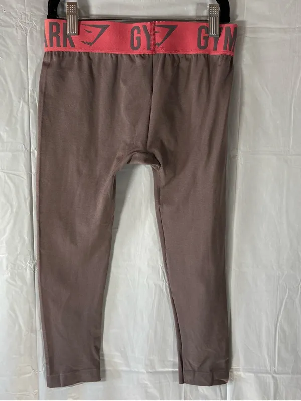 GymShark‎ Leggings Women XS Gray Gym Workout Sport Pants Active Spellout Logo - Image 2